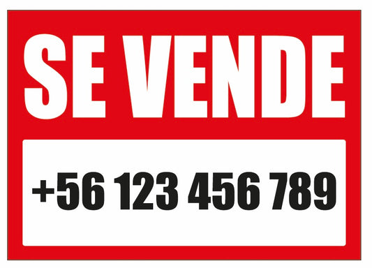 Letrero SE VENDE 60 x 40 cm
