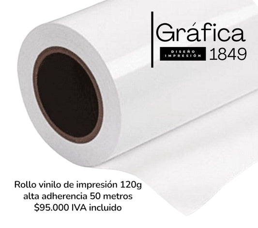 Vinilo de impresión rollo 50 metros